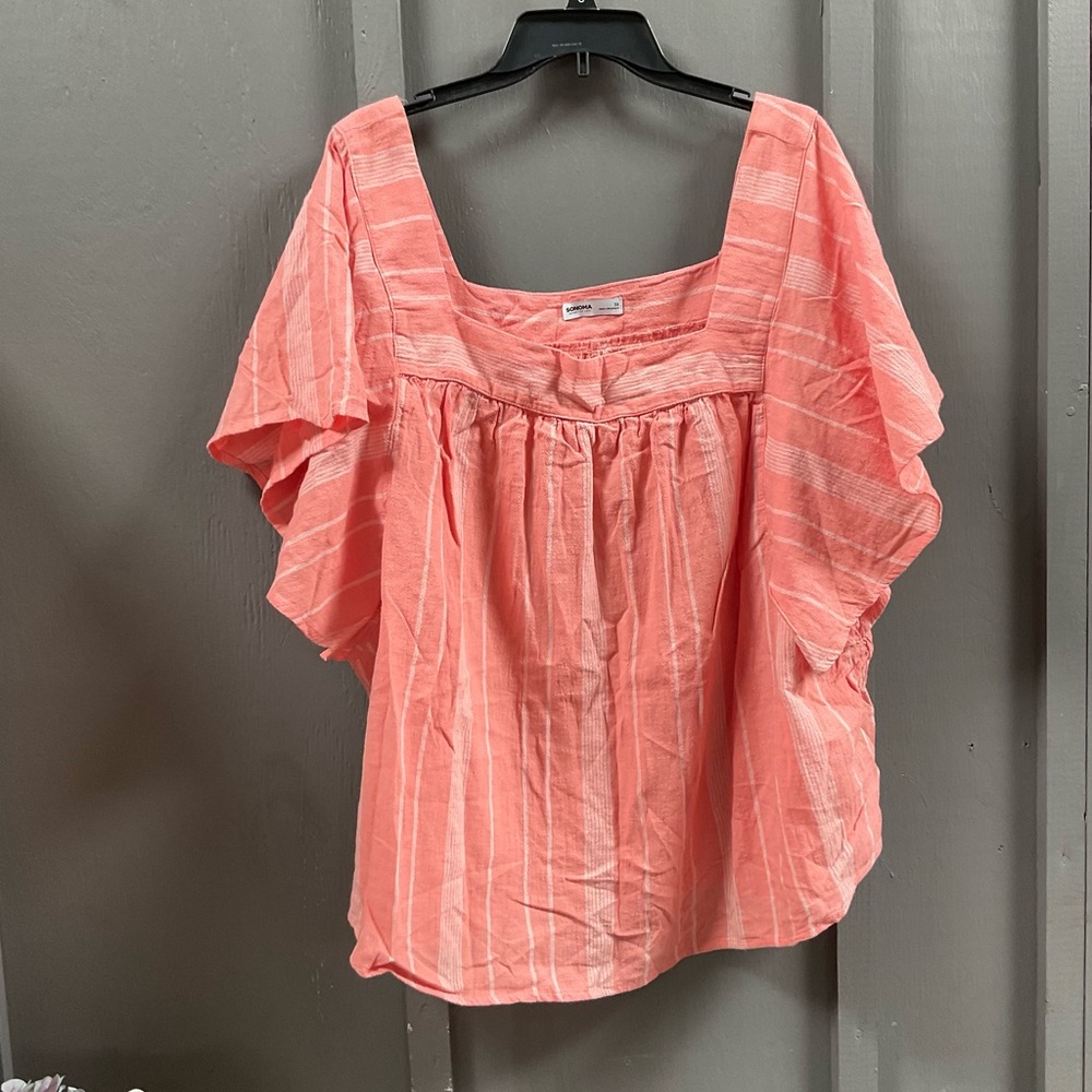 Sonoma womens plus size square neck shirt